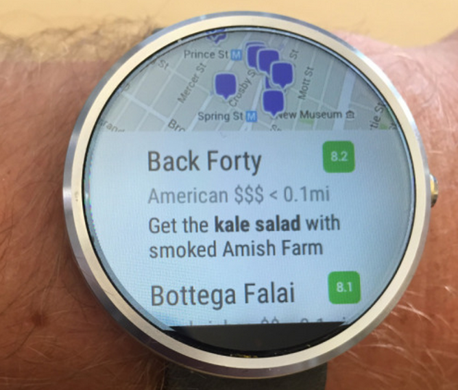 Foursquare Android Wear