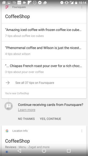 Foursquare Google