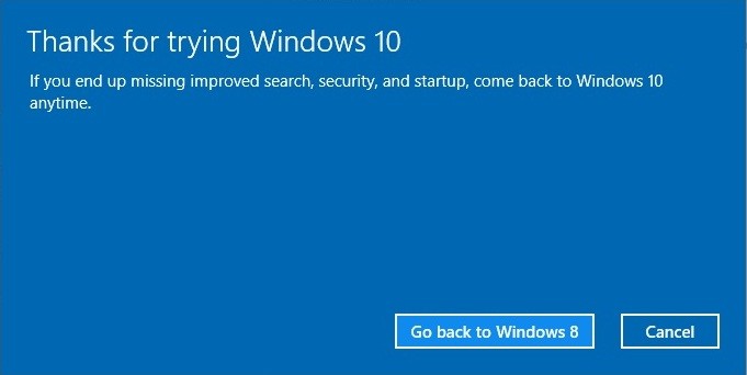 Revertir Windows 10