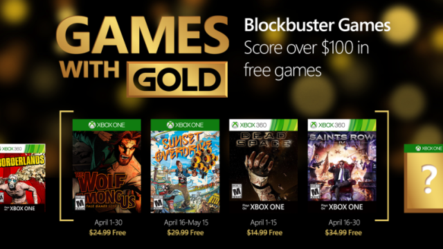 Xbox Gold Juegos Abril