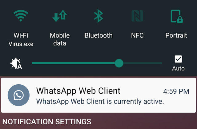 WhatsApp notificaciones