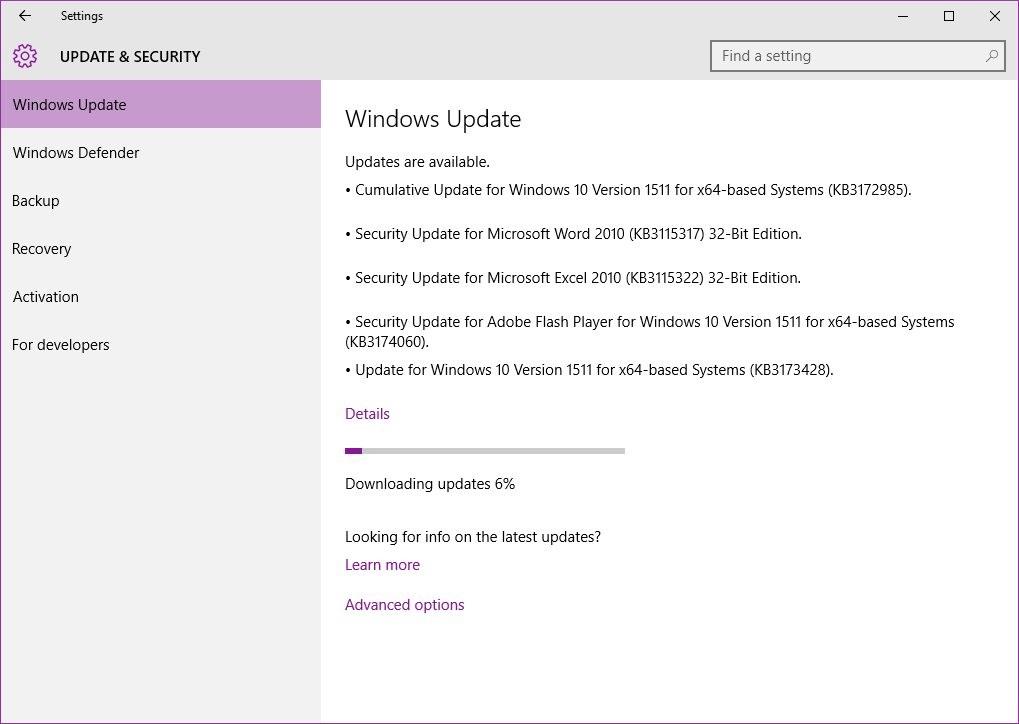 Windows 10 Actualizacion