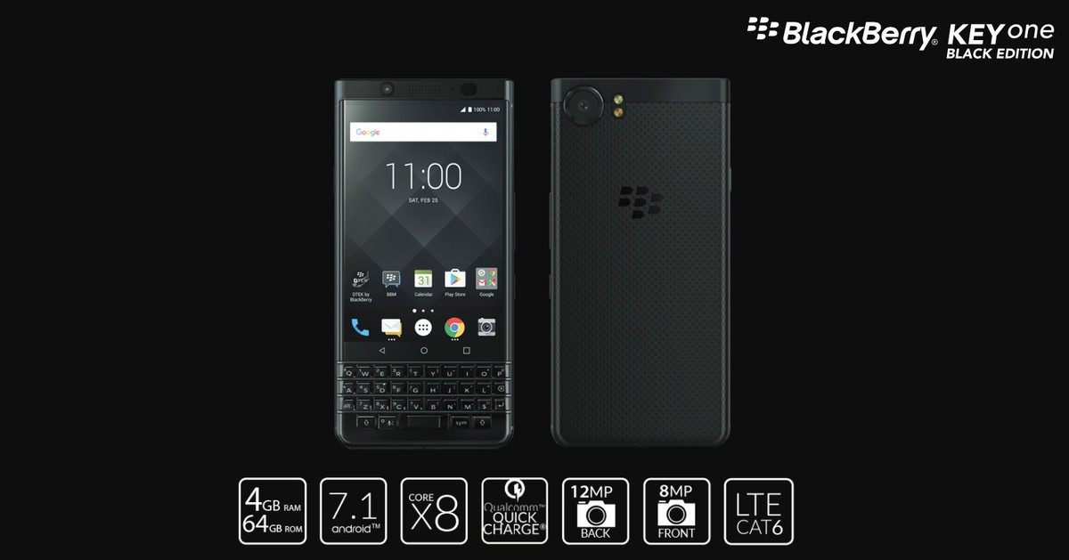 Confirmado el lanzamiento de la BlackBerry KEYOne Black ...