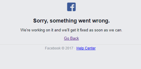 Facebook no funciona