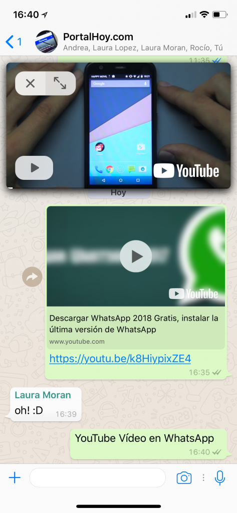 WhatsApp YouTube